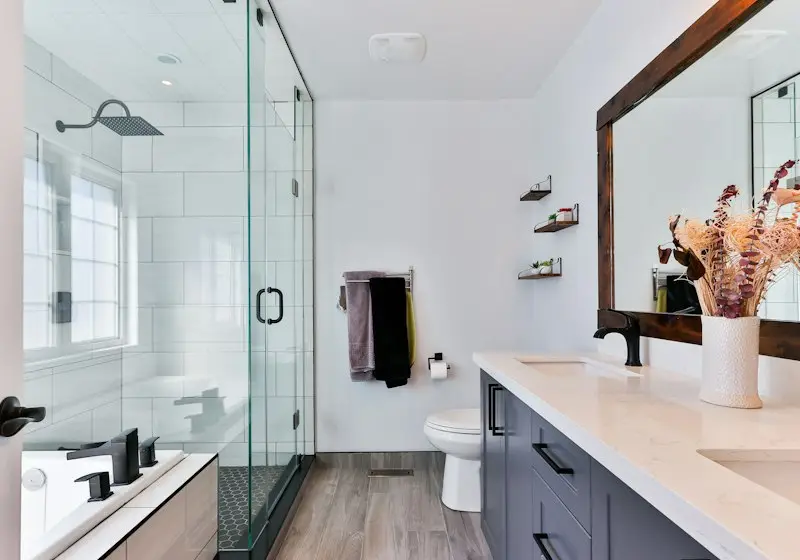 Updated bathroom with new fixtures